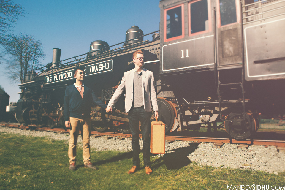 Seattle Engagement Photography - Same-Sex - Train Station